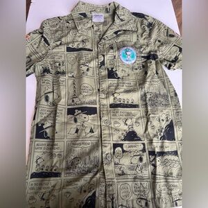 Camp Snoopy Button Up boys shirt - large